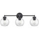 Jonatan 3 Light 25 inch Matte Black Bathroom Vanity Light Wall Light